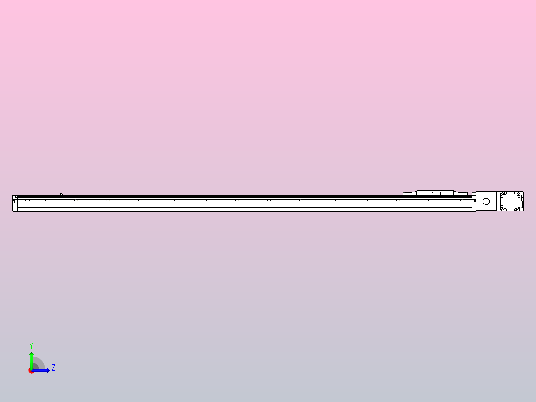 机器人皮带驱动直线轴TPA-GCB-120-P70-L1150-QR-M20-N3左视图