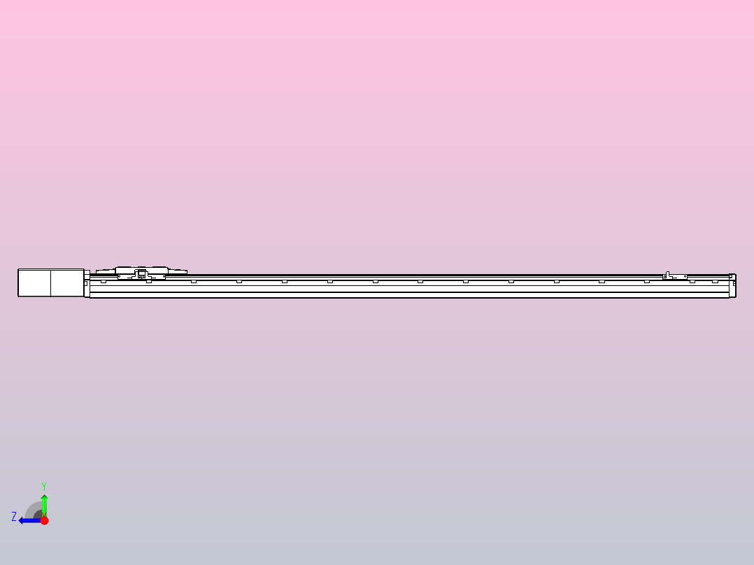 机器人皮带驱动直线轴TPA-GCB-120-P70-L1150-QR-M20-N3右视图