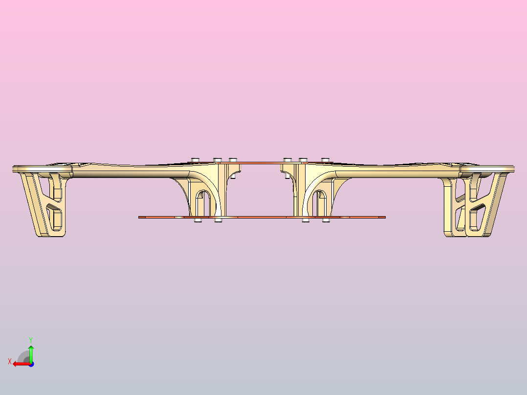 F450 四轴飞行器框架后视图