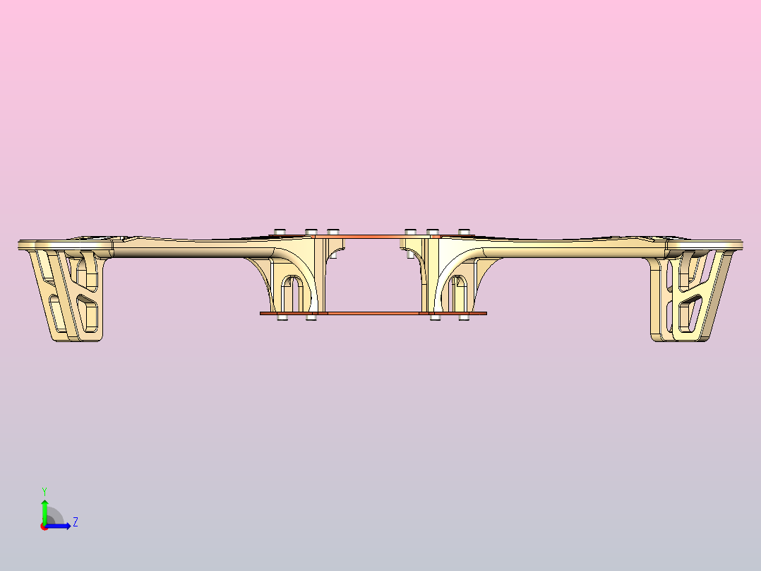 F450 四轴飞行器框架左视图
