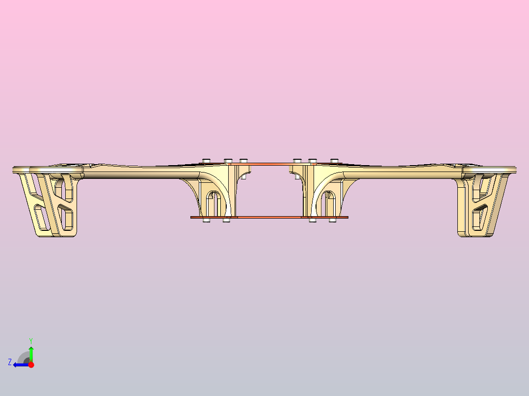 F450 四轴飞行器框架右视图