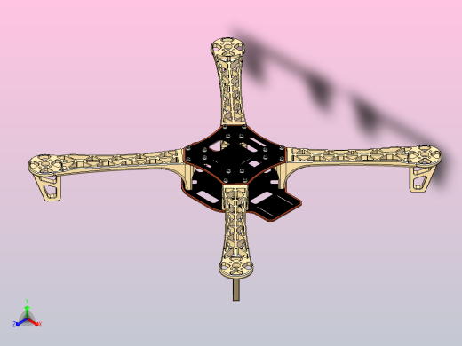 F450 四轴飞行器框架正等轴测缩略图