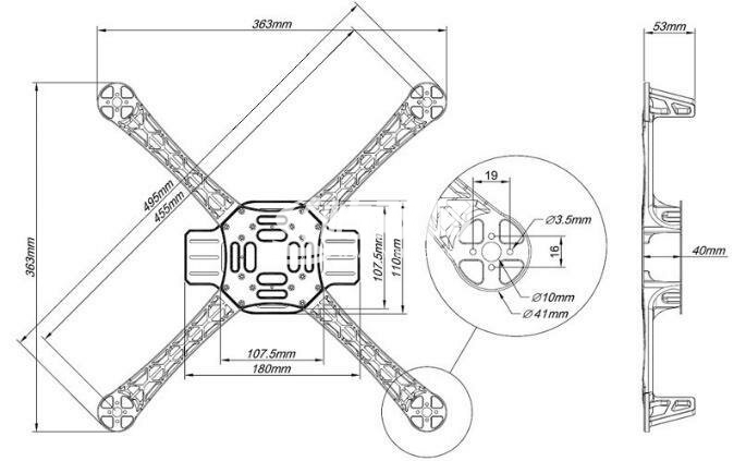 F450 四轴飞行器框架