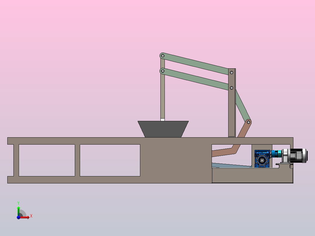 麦秸秆打包机三维SW+二维CAD前视图