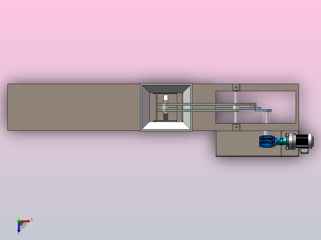 麦秸秆打包机三维SW+二维CAD俯视图