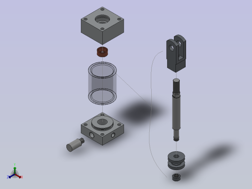 带缓冲的气动缸