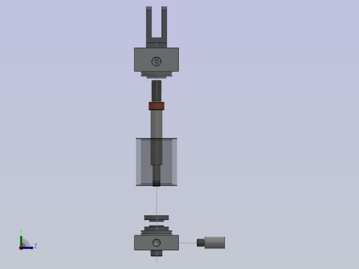 带缓冲的气动缸左视缩略图