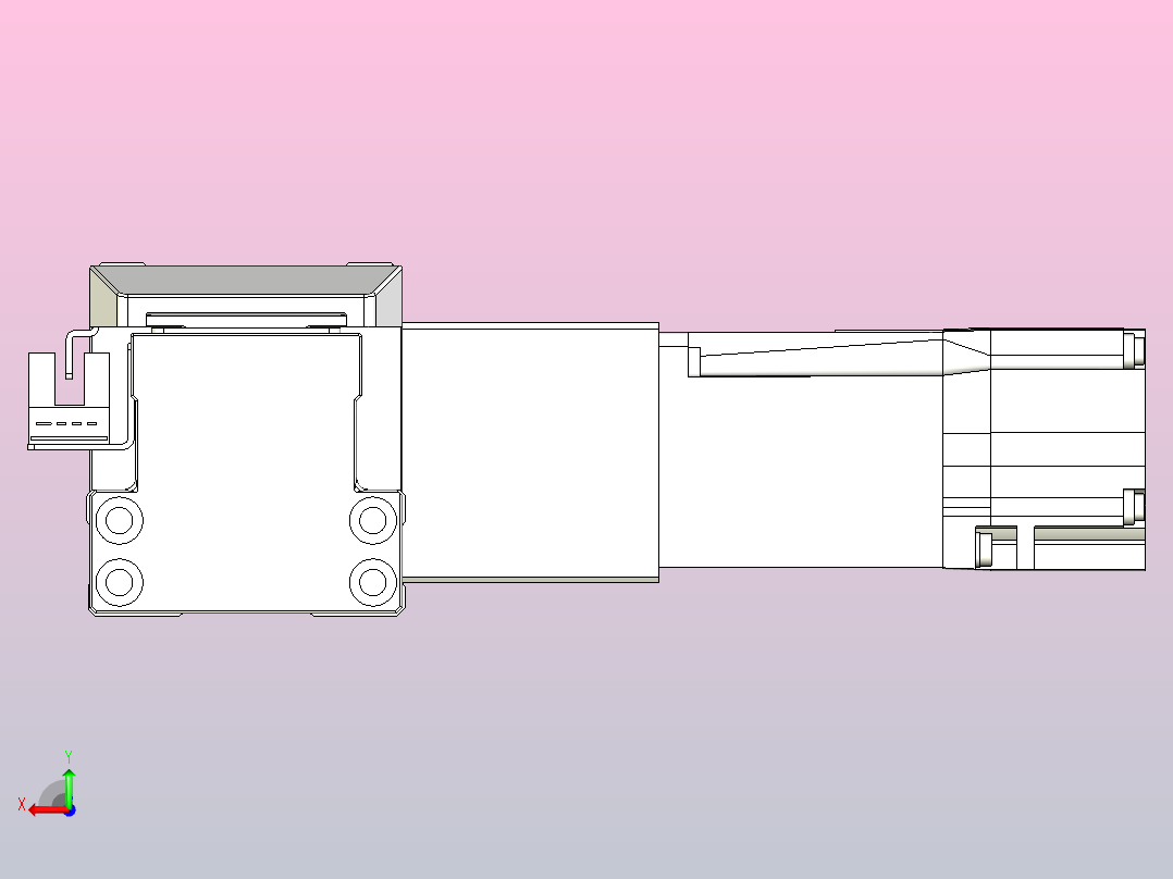 皮带直线轴双滑块型TPA-GCBS-50-P42-L625-DR-M10-N3后视图