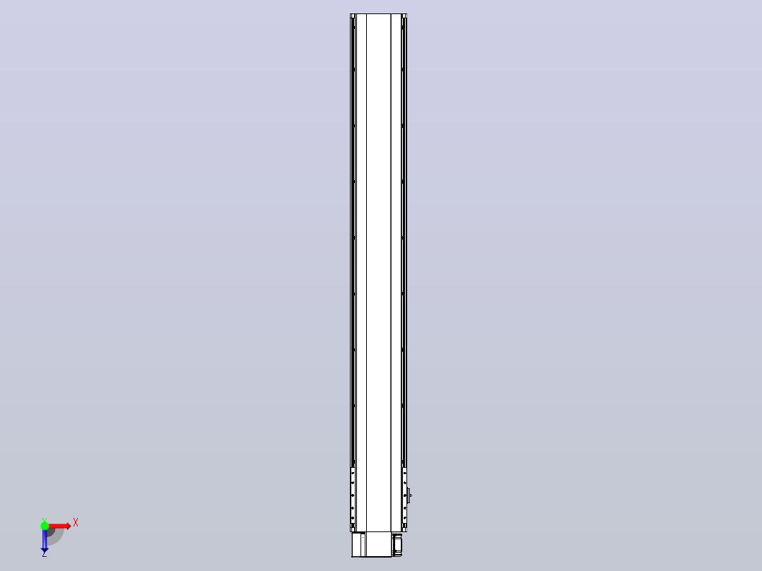 皮带直线轴半封闭可选导轨TPA-HNB-202D-140-L1500-LP-C-P75-N3俯视图