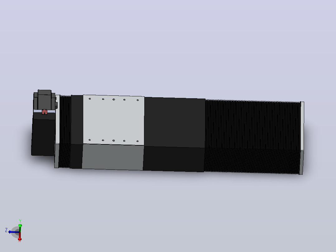 直线模组DMBF220-LUCR（电机左上折）[DMBF220-L45S500-DT750-A2U-LUCR]主视图