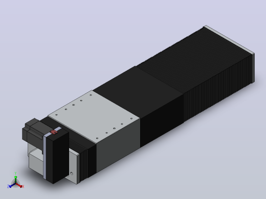 直线模组DMBF220-LUCR（电机左上折）[DMBF220-L45S500-DT750-A2U-LUCR]正等轴测缩略图