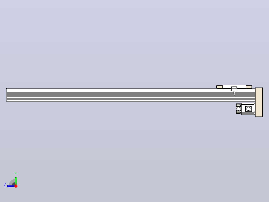 滚珠丝杠直线轴带导轨全封闭TPA-HCR-220D-3210C-L1750-MP-Y-P1K-N3右视图