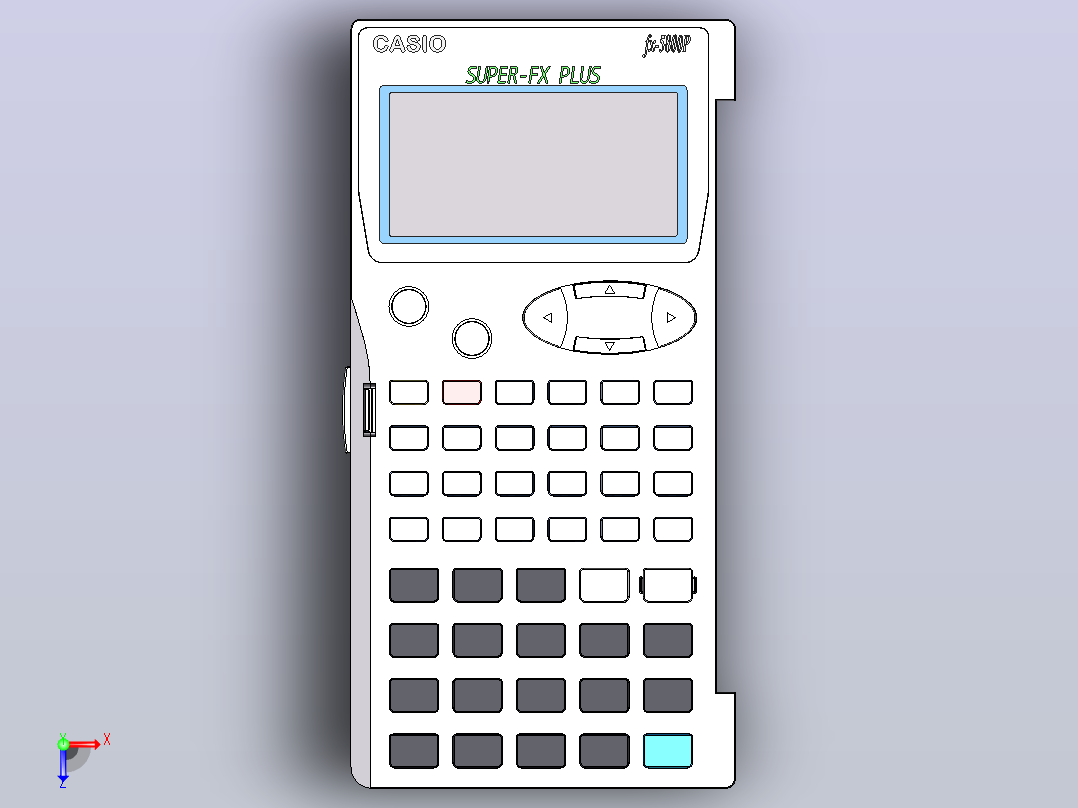 卡西欧fx-5800P计算器俯视图