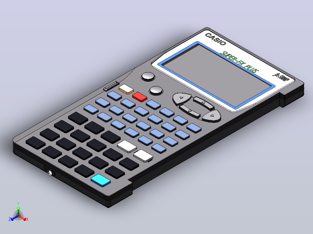 卡西欧fx-5800P计算器正等轴测图