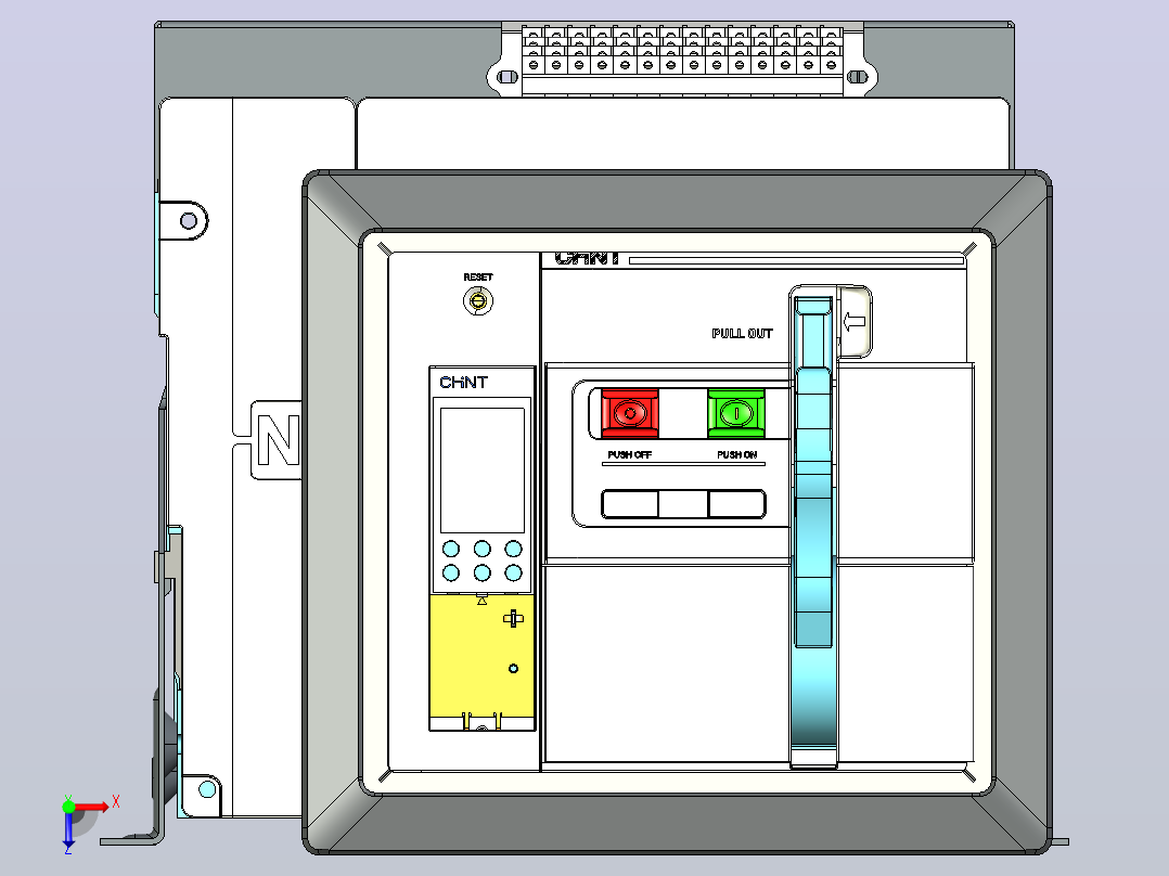 NA8-2500 2000A-2500A 4P 固定式-垂直接线+门框202409俯视图