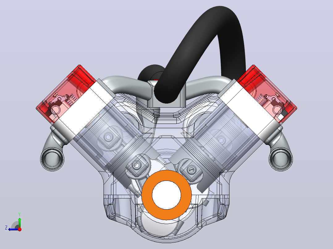v6发动机右视图