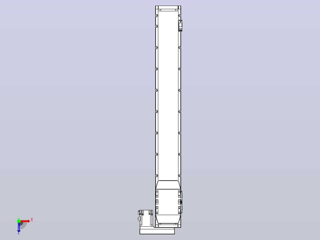 滚珠丝杠直线轴内置导轨TPA-GCR-120-1610C-L800-MR-M40-N3俯视图