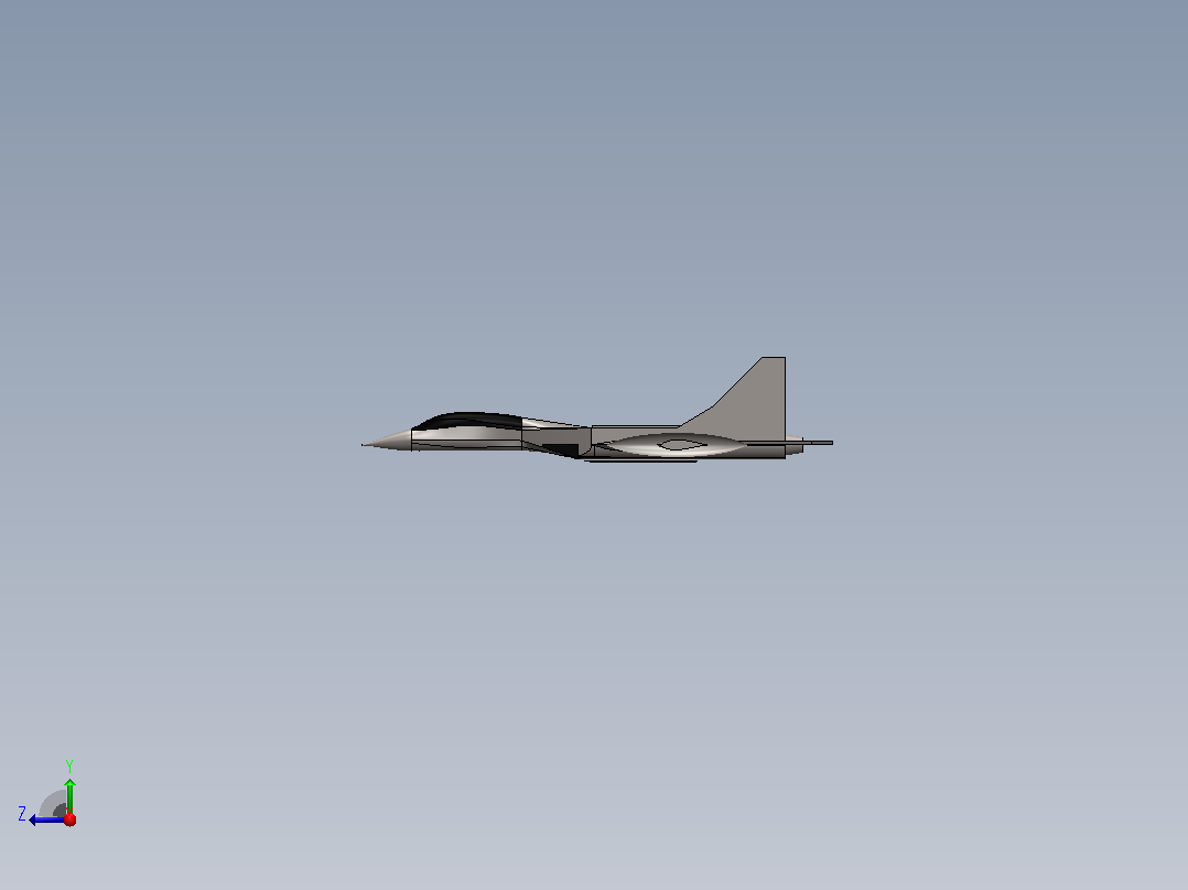 米格35 3D模型右视图