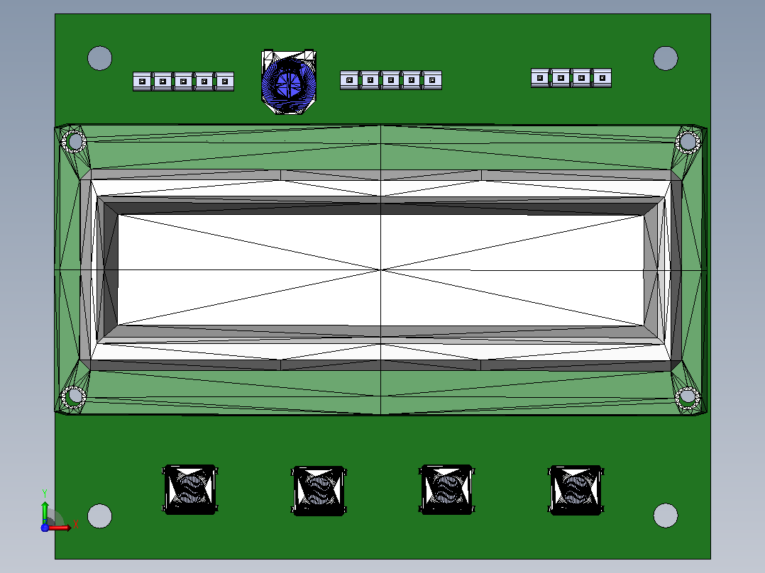 DIY LCD16x2 板 Diptrace 程序中的真实项目前视图