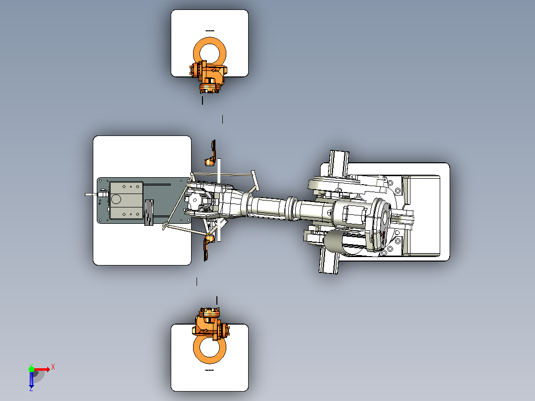 汽车零部件自动化焊接生产线俯视图