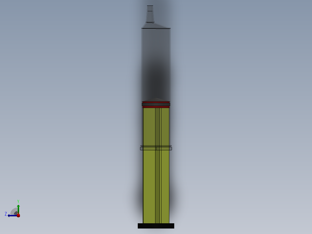 注射器和柱塞右视图