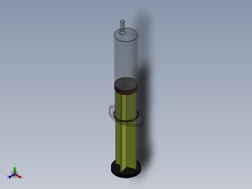 注射器和柱塞正等轴测缩略图