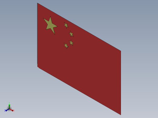 五星红旗正等轴测缩略图
