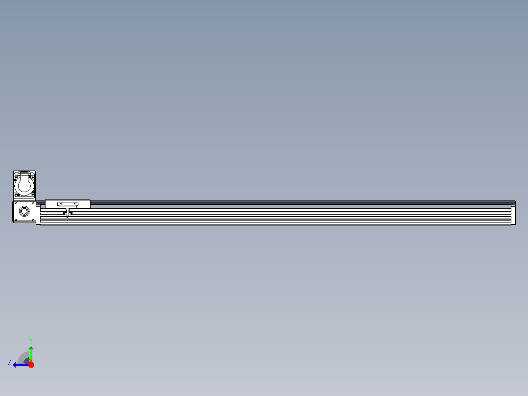 皮带直线轴半封闭可选导轨TPA-HNB-120D-110-L1150-LU-C-P40-N3右视图