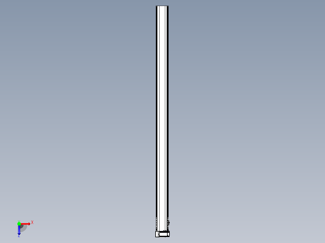 皮带直线轴半封闭可选导轨TPA-HNB-140D-120-L2300-LU-Y-P40-N3俯视图