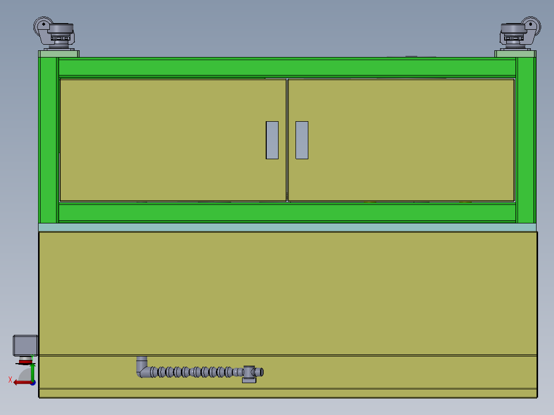 铝板打砂机后视图