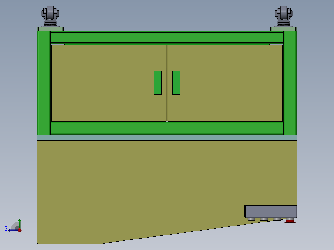 铝板打砂机右视图