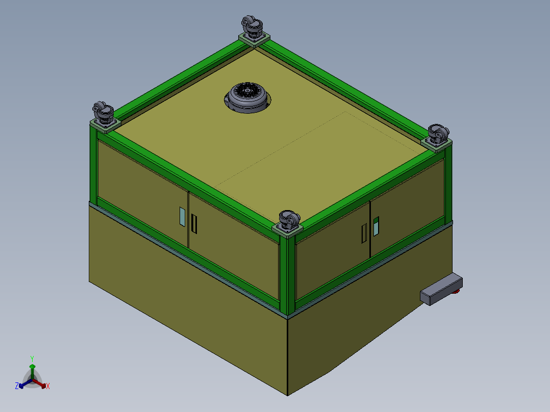 铝板打砂机正等轴测图