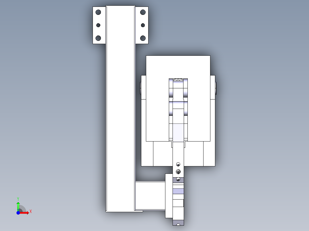焊接用气缸压紧装置前视图