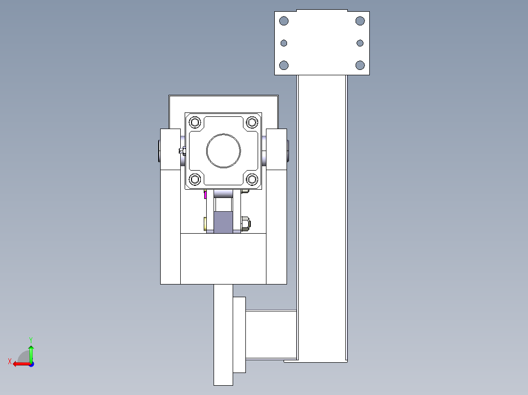 焊接用气缸压紧装置后视图