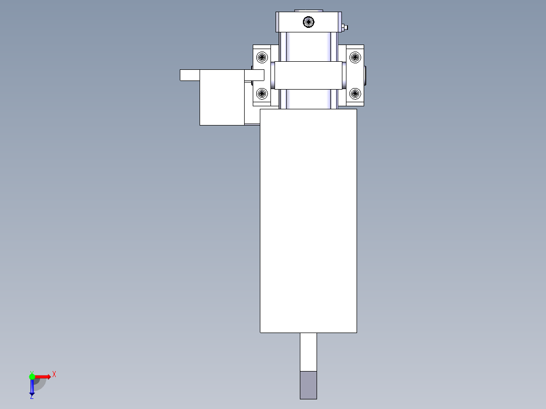 焊接用气缸压紧装置俯视图