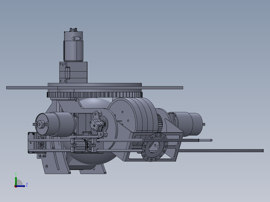 回转结构模型左视图