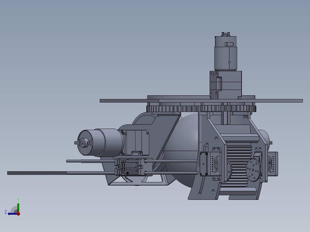 回转结构模型右视图