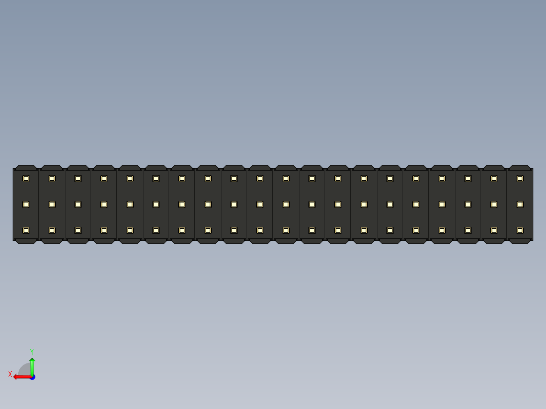 彩色公头100mil（2.54mm）系列-DS1021_black_3x20p_100mil_Type5_rev1.0后视图