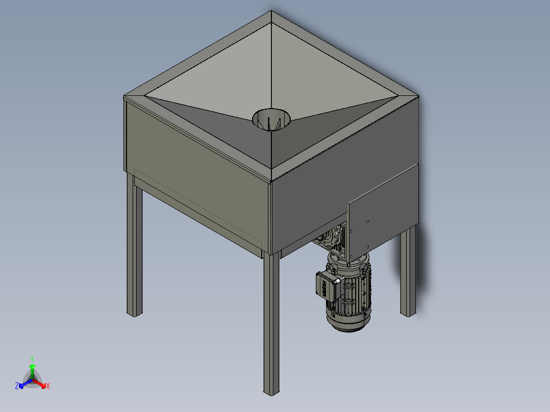 马铃薯土豆削片机正等轴测图