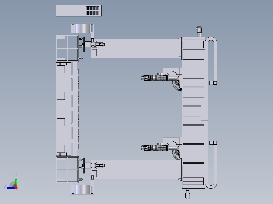 龙门架数控加工右视图
