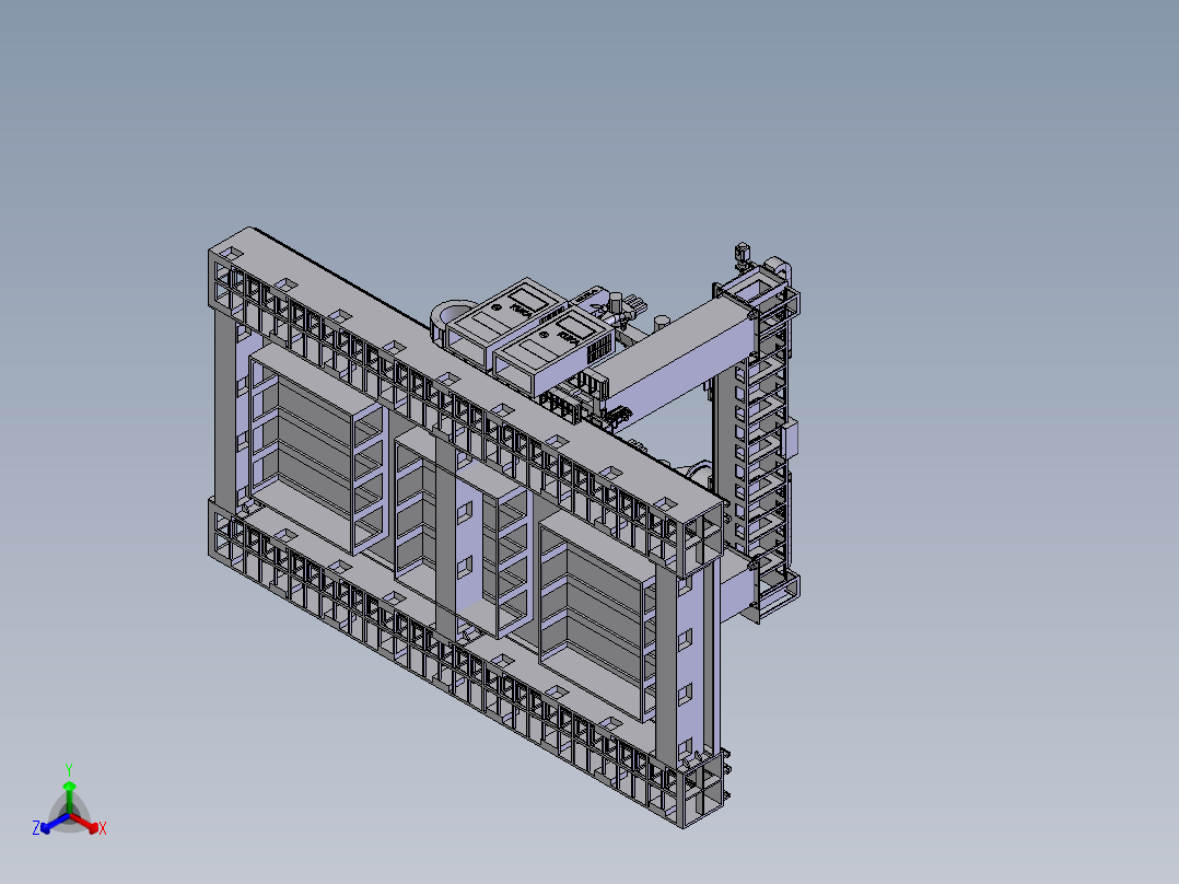 龙门架数控加工正等轴测图