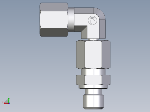 卡套式工业通用硬管接头EO_Assembled_adjustable_standpipe_elbow_EVW06SM71后视缩略图