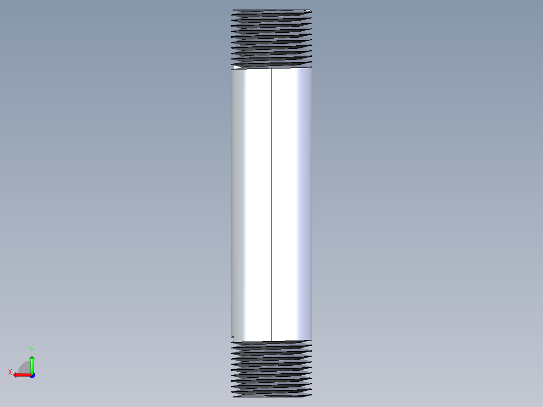 CPVC管件33-Sch80_Nipple_MPTxMPT_9861-108_0.75in x 5in后视图