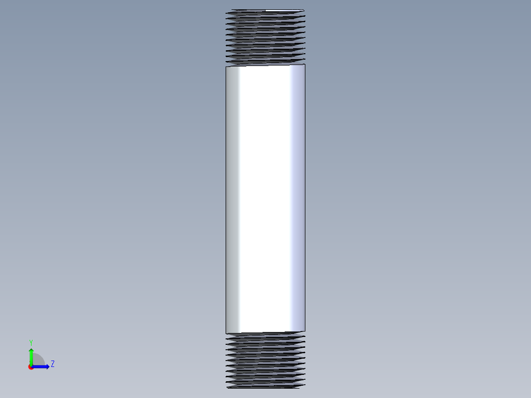 CPVC管件33-Sch80_Nipple_MPTxMPT_9861-108_0.75in x 5in左视图