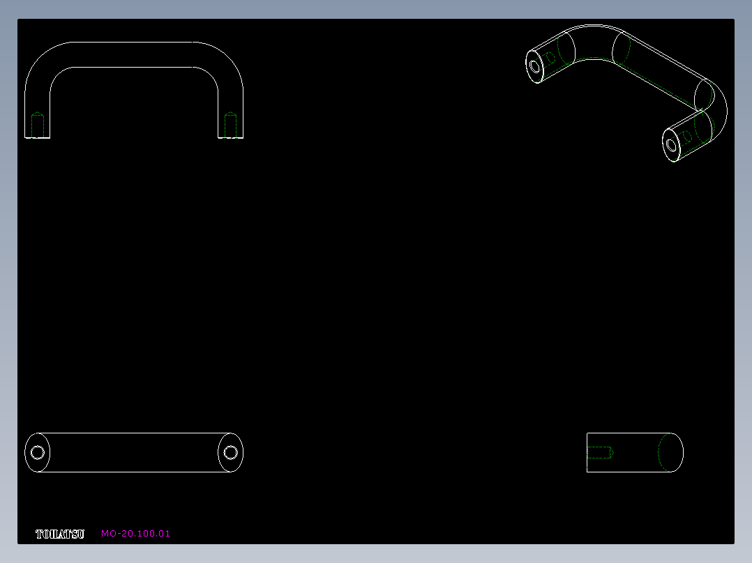 取手(鋁合金)(A)MO-2D多系列多零件图纸模型