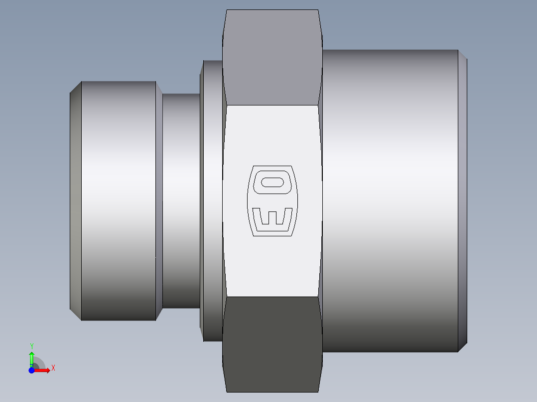 卡套式工业通用硬管接头EO_Male_Stud_connector_GE30SR1CFX前视图