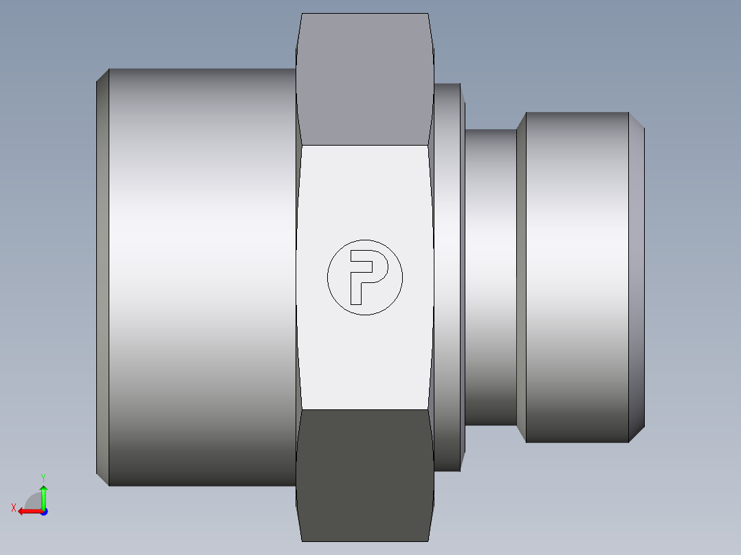 卡套式工业通用硬管接头EO_Male_Stud_connector_GE30SR1CFX后视图