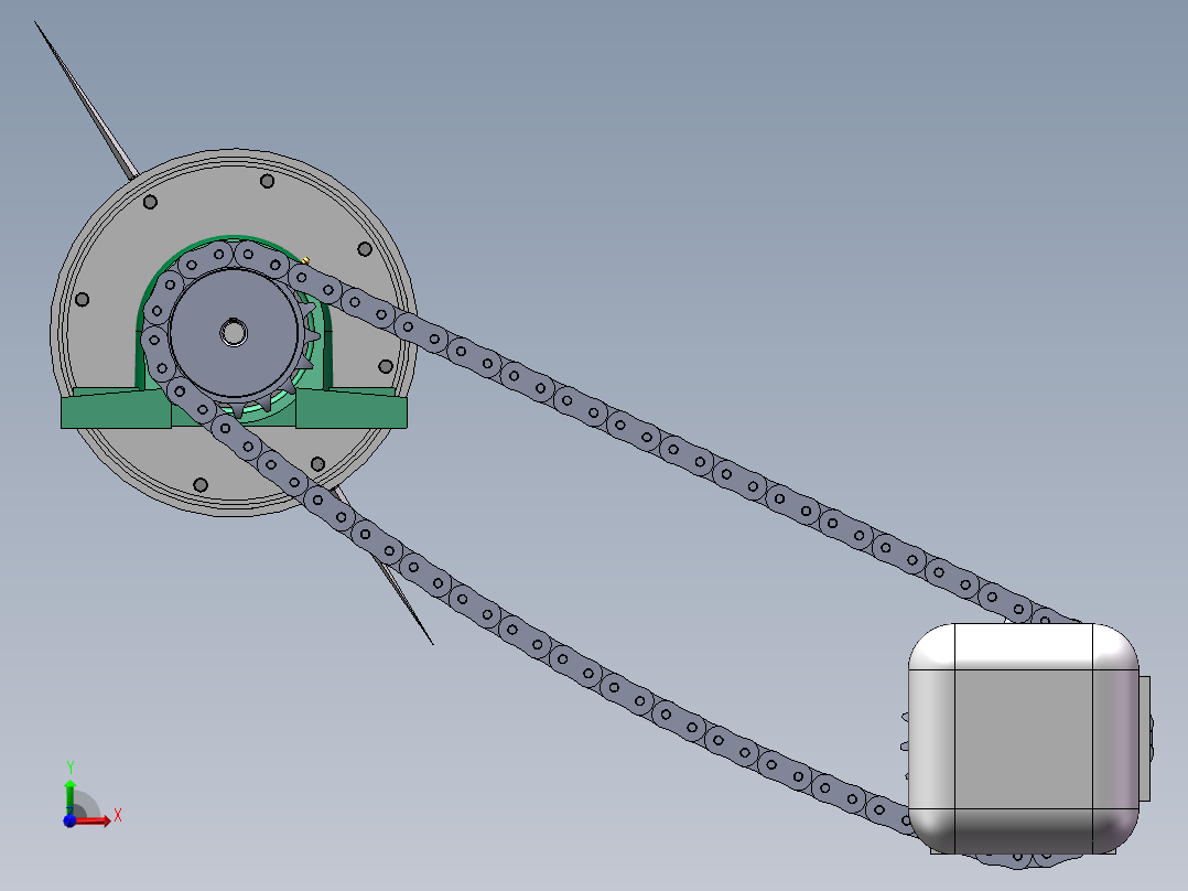 再生胶切辊前视图