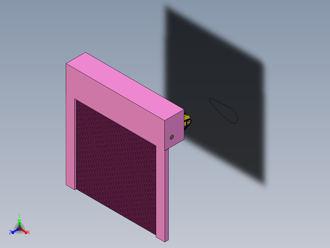 电动卷帘门正等轴测图