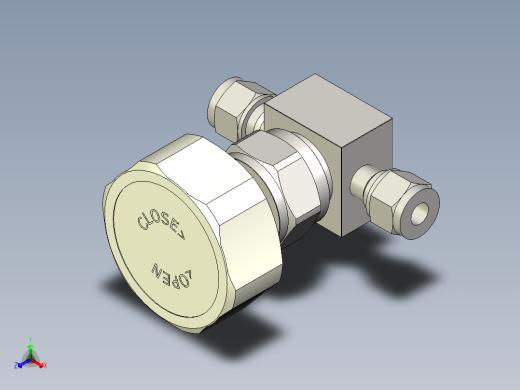 TKS高压手动隔膜阀正等轴测缩略图